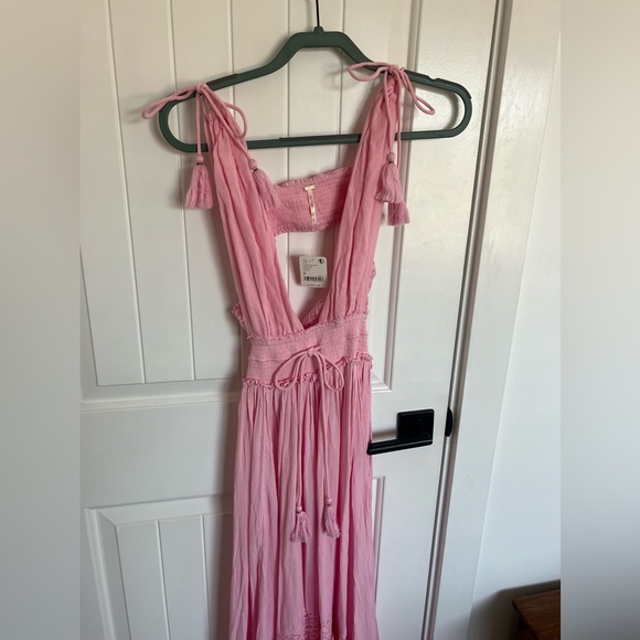 Free People Santa Maria Maxi Dress SZM Petal Pink NWT - Picture 6 of 12